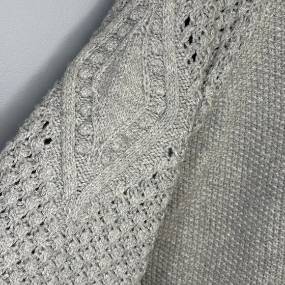 Loft Bobble Knit Wool Blend Neutral Grey Heavyweight Sweater Womens Sz XXL - Picture 2 of 6